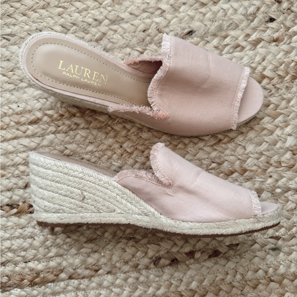 Ralph Lauren wedge heel, worn once!